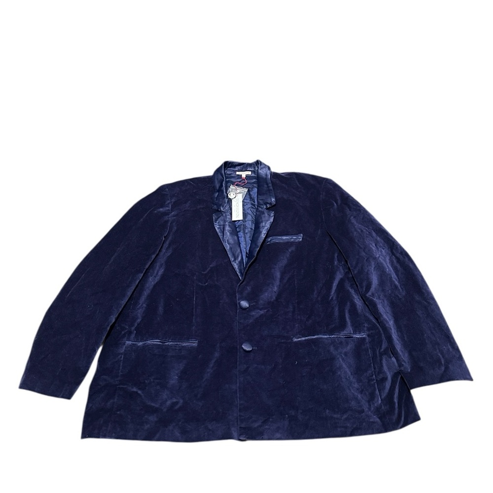 Frances Valentine Deep Blue Velvet men Blazer size 2XL